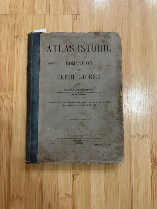 NATHALIA TULBURE - ATLAS ISTORIC AL ROMANILOR - 1912