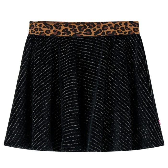 Fusta de copii cu talie leopard, negru, 104