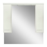 Dulap baie cu oglinda Leziter Nerva 105 Alb, Suspendat, Dimensiune 100x105.6x17.5cm, Design Modern