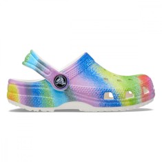 Saboti Crocs Classic Toddler Spray Dye Clog Alb - White/Multi foto