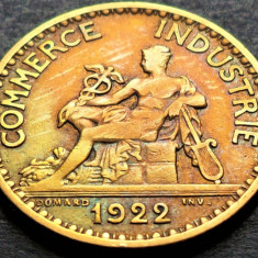 Moneda istorica (BUN PENTRU) 1 FRANC - FRANTA, anul 1922 * cod 4438