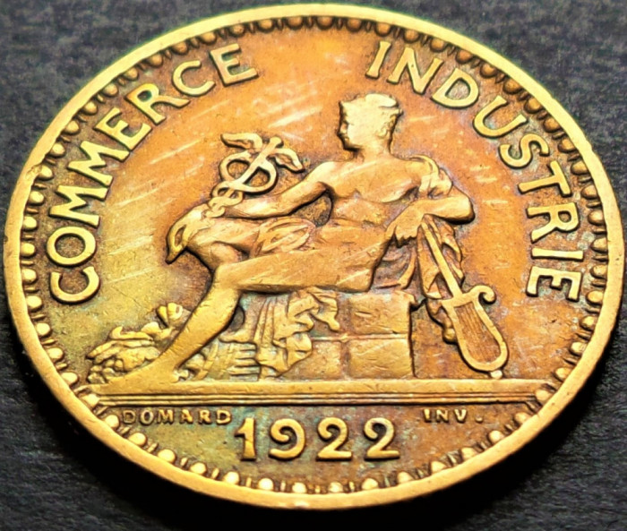 Moneda istorica (BUN PENTRU) 1 FRANC - FRANTA, anul 1922 * cod 4437