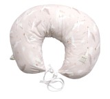 Perna pentru gravide si alaptare, husa detasabila din bumbac 100% si umplutura antialergica BabySoft , Gasca Bej, Amy