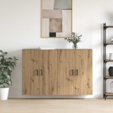 vidaXL Dulap montat pe perete 2 pcs Stejar Artizanal 69,5 x 34 x 90 cm 3394531