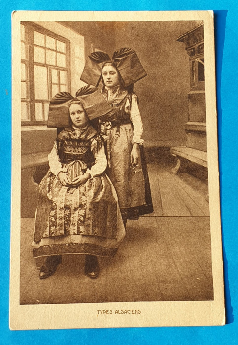 Carte Postala - Portret de femeie - costume Alsacia