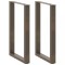 vidaXL Picioare de masă de bar &icirc;n formă de U, 2 buc., oțel natural, 60 x (90-91) cm 4013227