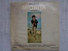 balada miorita variante disc vinyl lp poezie muzica populara folclor electrecord STM EPE 01540 VG+