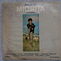 balada miorita variante disc vinyl lp poezie folclor electrecord STM EPE 01540