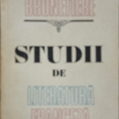 STUDII DE LITERATURA FRANCEZA-FERDINAND BRUNETIERE