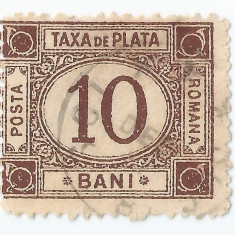 |Romania, LP IV.1c/1881, Taxa de plata, tipar brun, oblit.