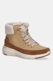 Skechers cizme din piele &icirc;ntoarsă GLACIAL ULTRA - AUTUMN DAYS culoarea maro, cu toc plat, izolare usoara, 144206