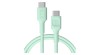 Cablu USB-C din silicon Greencell PowerFlex 1.2m 100W &Icirc;ncărcare rapidă PD Verde