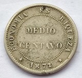 508. Moneda Chile 1/2 centavo 1872 (tiraj 506.000 buc)