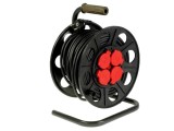 Prelungitor alimentare JONEX 3x2,5mm2 bobinat cu 4 prize, negru