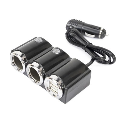Incarcator Auto Spliter Pni Lighter 20 12V/24V, Cu 2 Iesiri Bricheta, 2 X Usb (1A), Indicator Led 530814 PNI-SBR20 foto