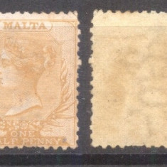 Malta 1868 Queen Victoria 1/2P L.12 1/2 Mi.2A MLH AM.051