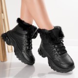 Cumpara ieftin Sneakers dama Imblaniti Negri din Piele Ecologica Lagova, 36