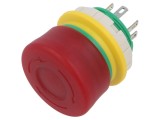 Comutator Siguranță IDEC 22mm 2 NC Roșu IP65