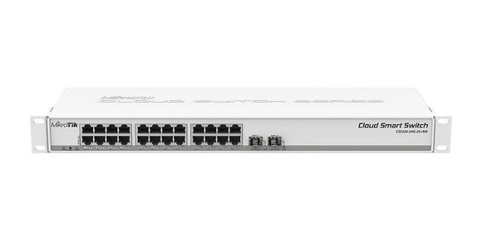 SWITCH MIKROTIK, CSS326-24G-2S+RM, porturi Gigabit x 24, SFP+ x 2, managed, rackabil, carcasa metalica, &quot;CSS326-24G-2S+RM&quot; (timbru verde 2 lei)