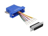 Adaptor D-Sub 25pin mufă la RJ45 soclu, albastru