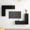 vidaXL Set comode TV, 4 piese, negru, PAL