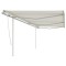 Copertină retractabilă manual cu st&acirc;lpi, crem, 6x3 m