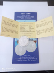 Moneda argint Emil Racovita cu certificat si pliant foto