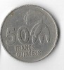 Moneda 50 francs 1994 - Guinea, Africa, Cupru-Nichel