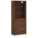 Dulap inalt, stejar maro, 69,5x34x180 cm, lemn compozit