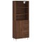 Dulap inalt, stejar maro, 69,5x34x180 cm, lemn compozit