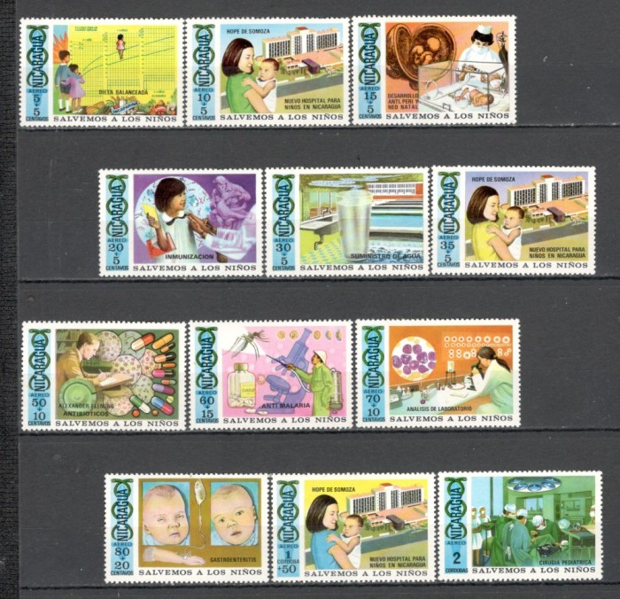 Nicaragua.1973 Posta aeriana-Servicii de sanatate ptr. copii GZ.93