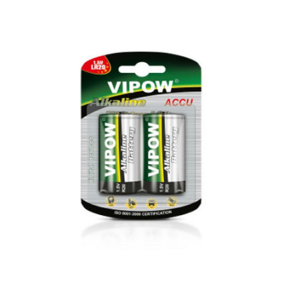 Baterie alcalina Vipow R20, 1.5V, 2 bucati foto