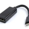 CABLU video GEMBIRD, adaptor USB 3.1 Type-C (T) la DisplayPort (M), 15cm, rezolutie maxima 4K UHD (3840 x 2160) la 60 Hz, negru, &quot;A-CM-DPF-01&quot; (timbru