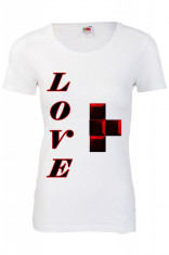 TRICOU DAMA PERSONALIZAT TETRIS LOVE foto