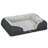 PawHut Pat pentru C&acirc;ini cu Pernă Detașabilă Lavabilă și Bază Antiderapantă, 90x69x21 cm, Gri Cărbune | Aosom Romania
