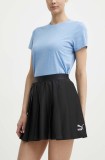 Puma fusta culoarea negru, mini, evazati, 624237