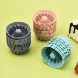 Mini forma de copt din silicon,diverse culori,6 bucati set, 6.5x3 cm