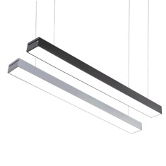 Corp iluminat liniar LED, 55W, lumina rece 6500k, lungime 120CM, culoare corp negru