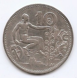 Cehoslovacia 10 Koruny 1932 - Argint, 30 mm, KM-15 (1)