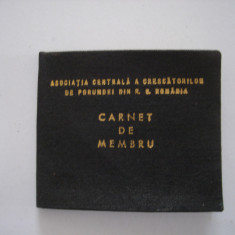 Carnet de membru Asociatia crescatorilor de porumbei din RSR, anii '80