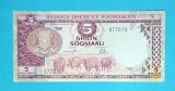 Bancnotă Somalia (pick 21) 5 Shillings 1978 UNC serie: T007 077070