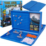 Joc de Strategie Navală &quot;Bătălia Navală&quot;, Portabil, Albastru, pentru 2 Jucători, Iso Trade