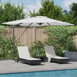 vidaXL Umbrela Cantilever Roma cu LED-uri, Bej, 286x285x270 cm, din aluminiu