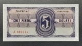 Rom&acirc;nia Tichet Navrom 5 Dollari