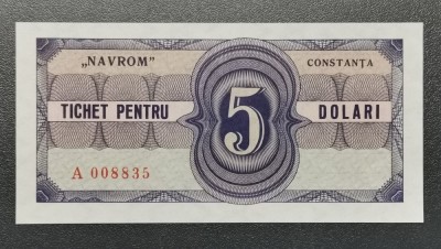 Rom&amp;acirc;nia Tichet Navrom 5 Dollari foto