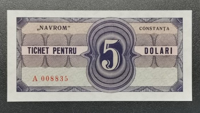 Rom&acirc;nia Tichet Navrom 5 Dollari