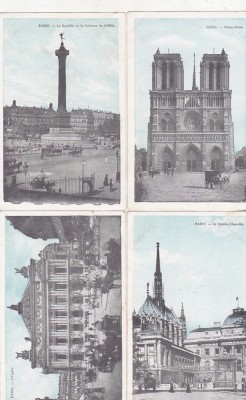 bnk cp Franta - Paris - lot 4 cp necirculate - interbelice foto