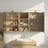 vidaXL Set dulap baie cu raft 3 pcs 110 x 10,5 x 60,5 cm Lemn compozit 3403722