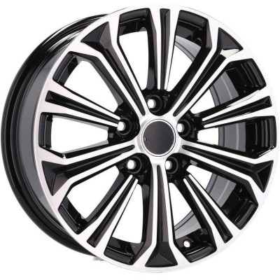 Set jante auto Kormetal R16 5x108 7J ET35 Negru+diamond cut foto