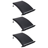 vidaXL Panouri solare de &icirc;ncălzire piscină, 3 buc., 110x65 cm, curbat